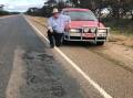Member for Hammond Adrian Pederick on the Mallee Highway near Parilla. Picture supplied