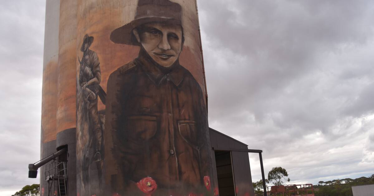 Hurttle Murdoch "Tom" Zilm who served in World War 2 and is painted on the Galga silo. 