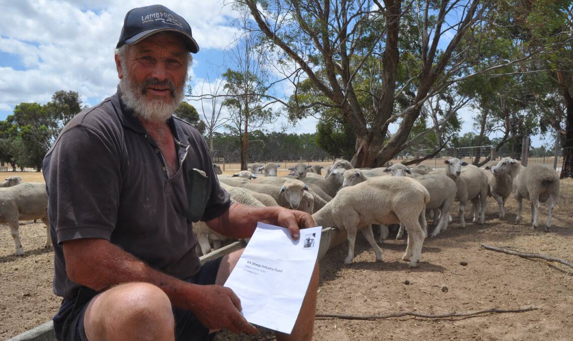 LEVY CONCERNS:  Strathalbyn sheep producer Roger Farley wants to see Livestock SA replace SASAG as the administrator of the Sheep Industry Fund.