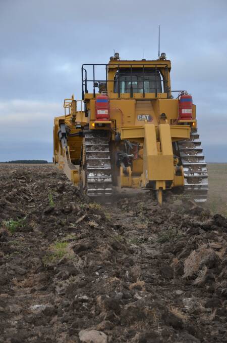 The CAT D11 is ripping down to a depth of one metre.