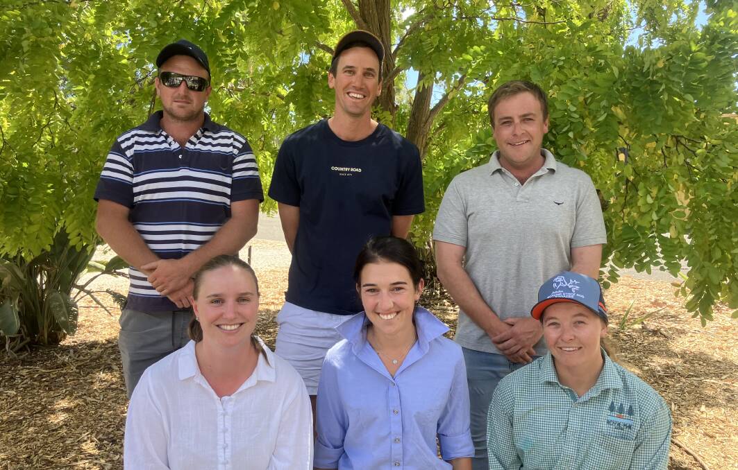 SA participants of the 2024 Breeding Leadership course Liam Sander, James Goss, Tim Shepherd and at front Chloe Smart, Grace Teate and Allie Brinkworth. Picture supplied