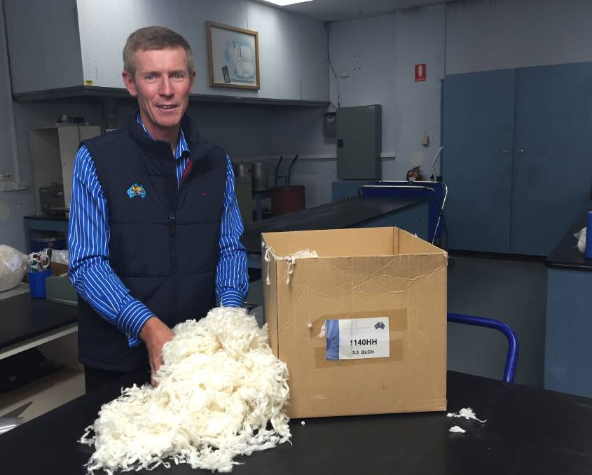 IN DEMAND:Michell Wool chief executive officer Steven Read, with some Merino carbonised lambs wool at their Salisbury factory, says demand for carding wools has been "red hot" from tailored classic outwear fashion.