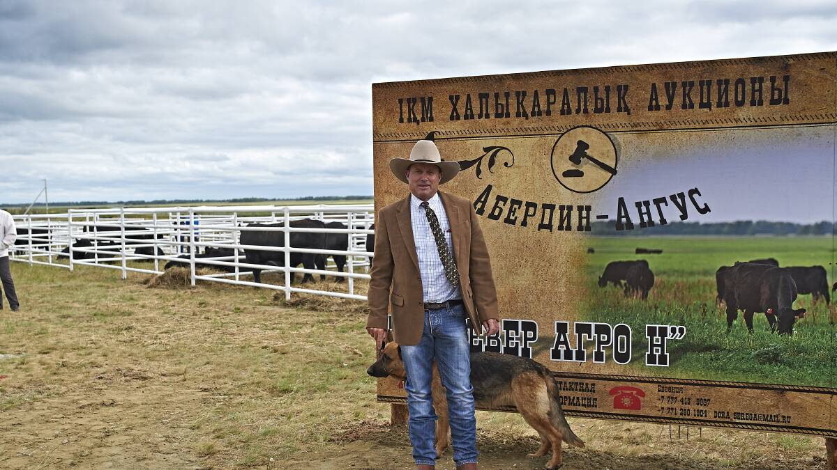 Bruce Creek at Kazakh Blacks inaugural bull sale in June last year where they sold 50 yearling bulls.