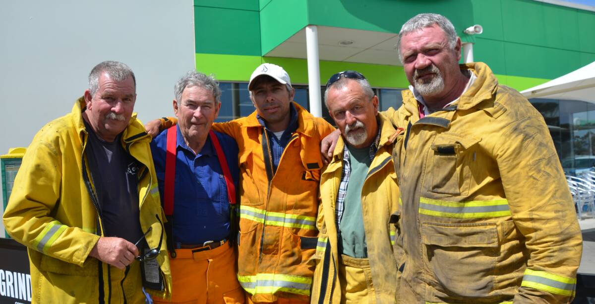 Port Vincent: Captain Steve Kolla, Richard Ellis, Patrick Perry, Gary Quinn and Tom Parker from the Port Vincent brigade.
