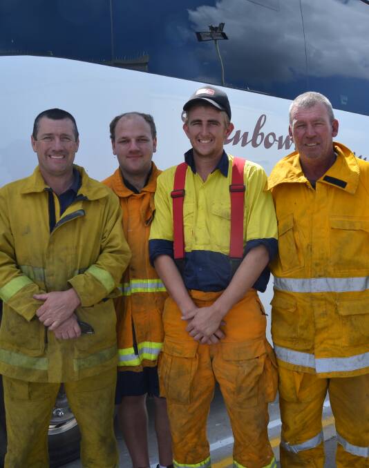 GROUP EFFORT: Yorketown and Warooka firefighters Darren Buckley (captain), Lachlan Hennekam, Dylan Hancock and Chris Webb.