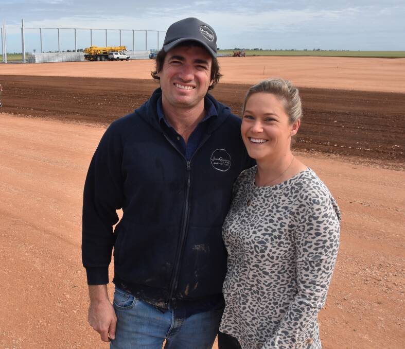 Mallala farmer Brad Griffiths, pictured with his wife Brooke Griffiths, is among three new South Australian inclusions in the Grains100 initiative. File picture
