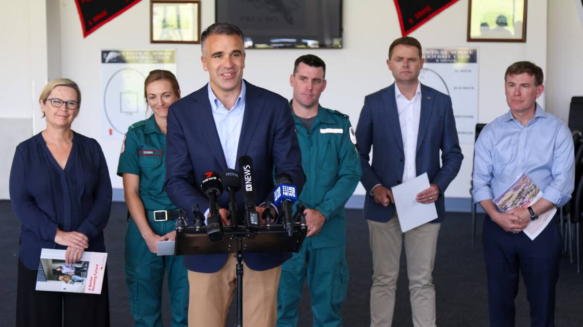 Primary Industries and Regional Development Minister Clare Scriven, Premier Peter Malinauskas, Treasurer Stephen Mulligan and Planning Minister Nick Champion announced the pilot program at Maitland, aimed at attracting and retaining key workers. Picture supplied