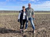 Tara and Oli Madgett, The Madgett's Block vineyard, in their new crop of agave tequilana - the first grown commercially in SA. Picture supplied