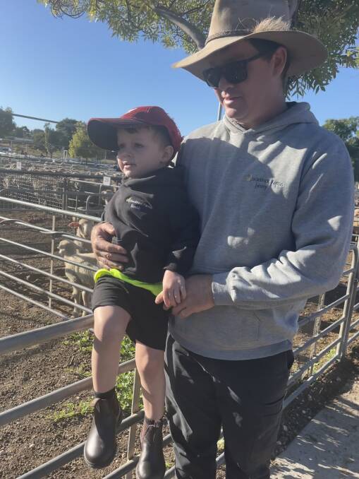 James and Hamish Shaddock, Ouyen, at the local market. Picture supplied