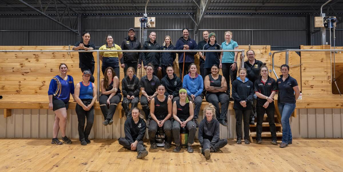 Action from the inaugural Shear N Gear women's shearing workshop at Telopea Downs. Pictures courtesy of SCAA and Sol Media
