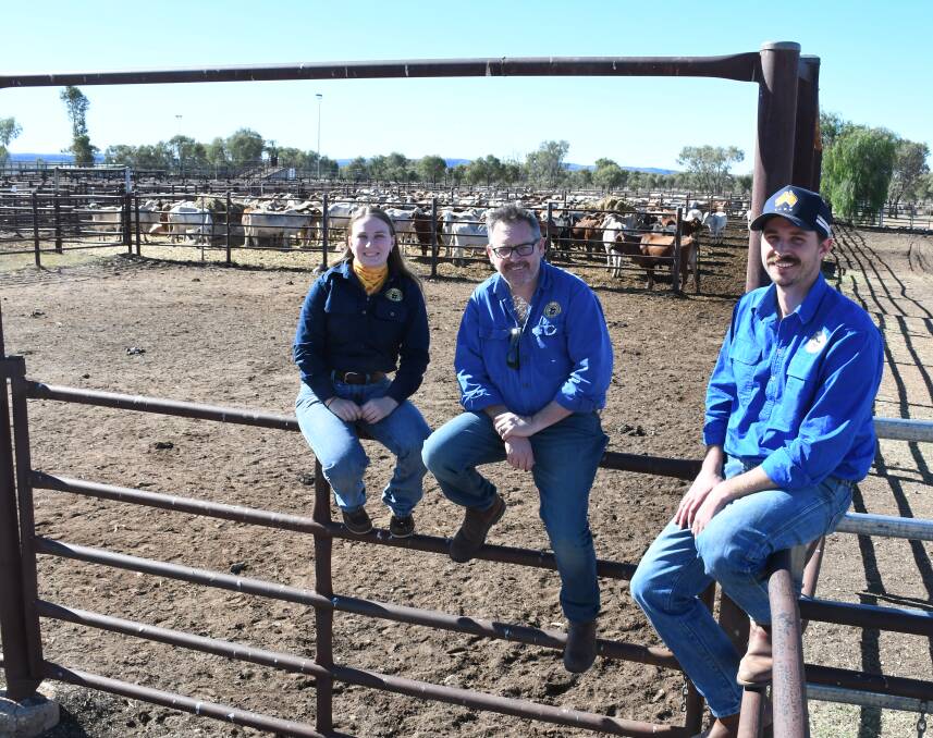 Isobel Heffernan, Dan Capps and Alex Port of the Northern Territory Cattlemen's Association. Picture by Quinton McCallum