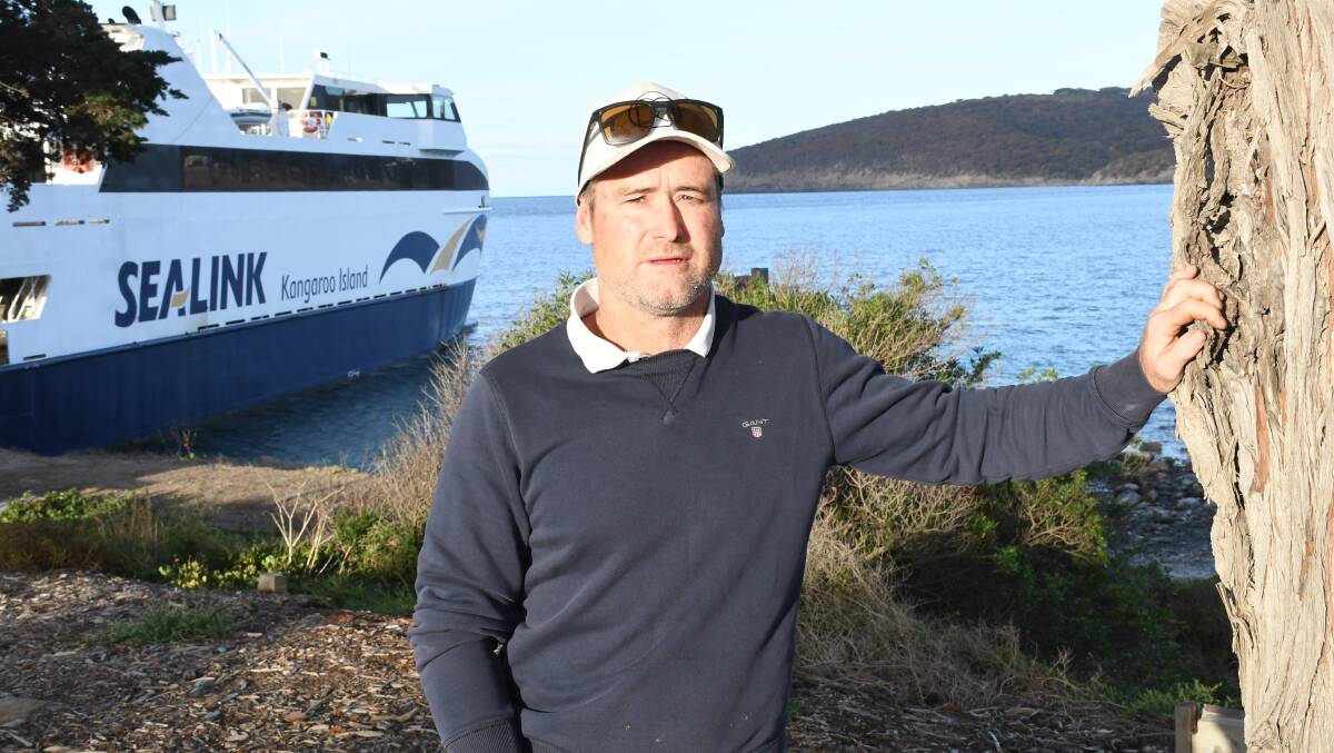Kangaroo Island farmer Damien Trethewey says the current dry spell is highlighting some of the challenges KI residents face with its ferry service on a consistent basis. Picture by Quinton McCallum