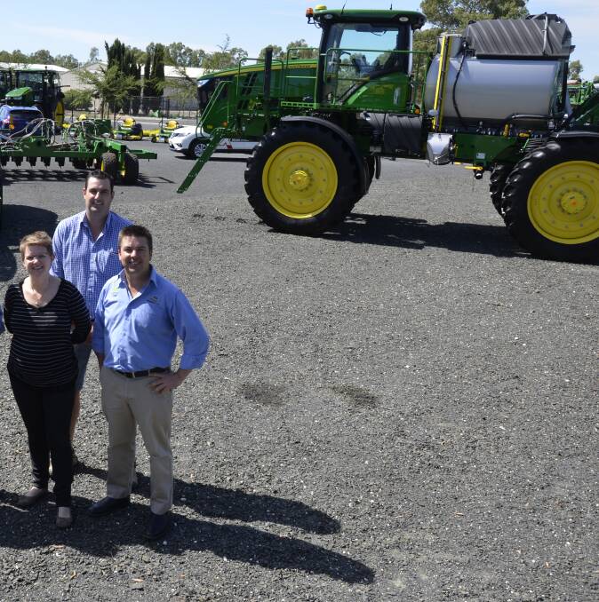 At the Soils and Technology Information Forum run by Wickham Flower at Bordertown were PIRSA's Melissa Fraser, NewAg Consulting's Andrew Newall and Wickham Flower precision agriculture specialist Leigh Muster.