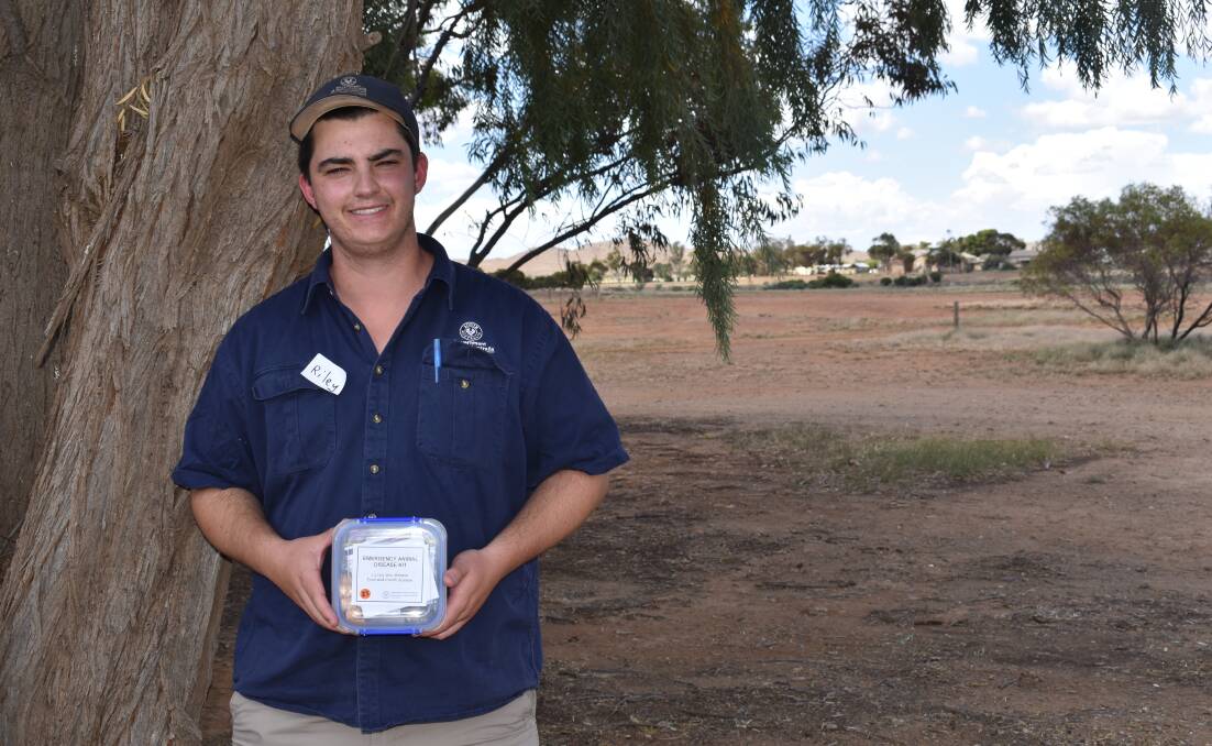 PIRSA animal health officer Riley McInerney said the kits were being distributed for cattle producers in the northern pastoral areas. Picture by Kiara Stacey