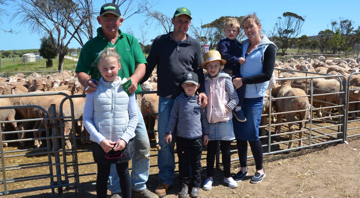 DAY OUT: Landmark Kimba's Phil Arcus with Kimba family Nigel and Danna Kassebaum and their kids Zoe, 10, Tully, 5, Aceia, 8, and Sam, 3.